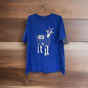 Michael Jordan GOAT 23 UNC Tar Heels T-Shirt Blue Basketball Fan 3XL Undersized